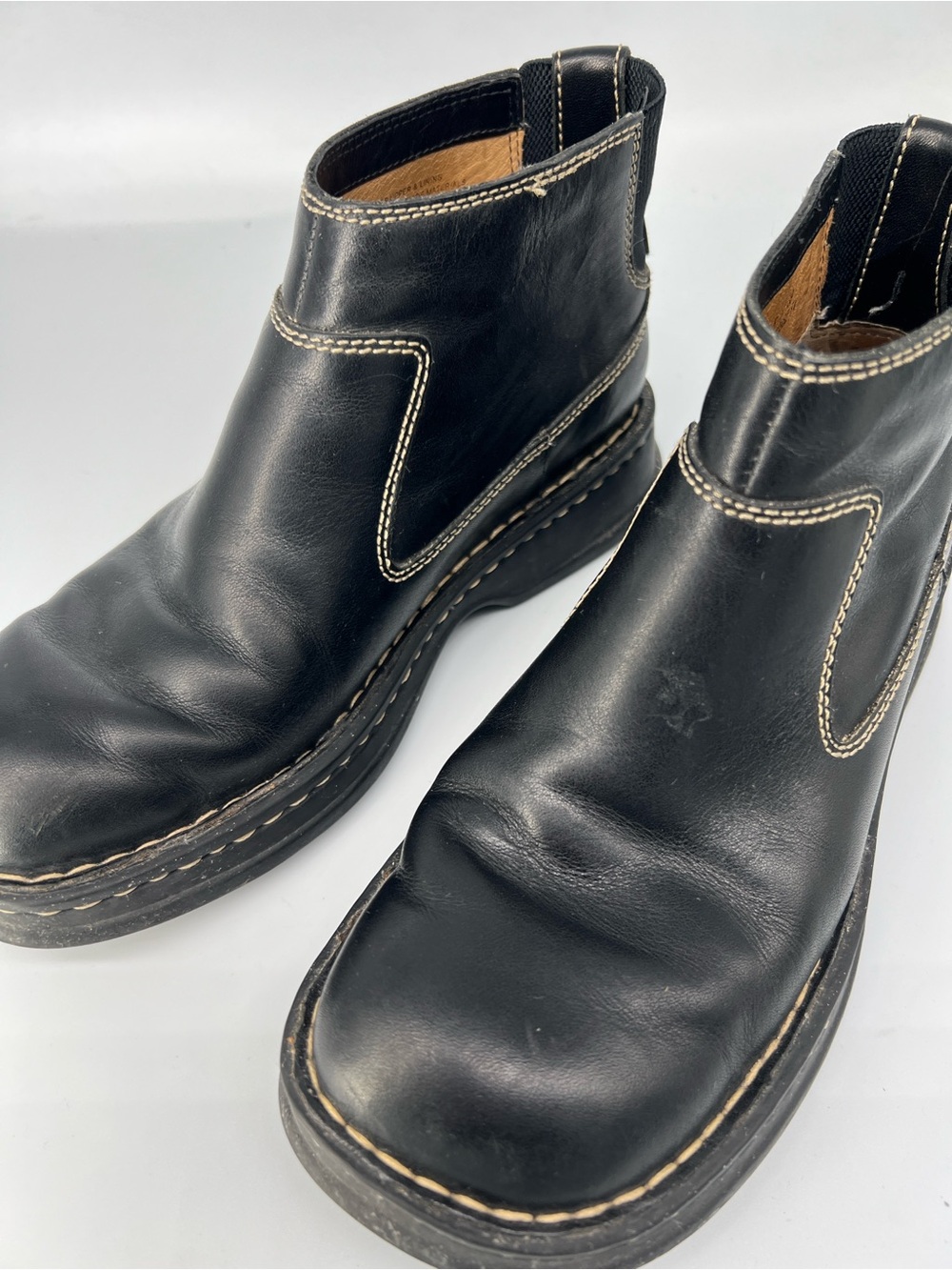 Born women’s black leather ankle moto combat boots - Picture 2 of 5